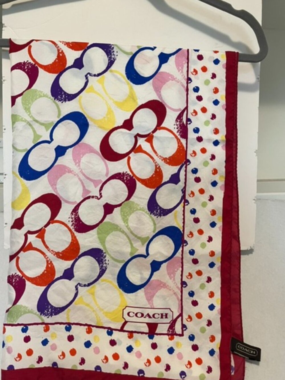 Coach vintage multicolor scarf. - Picture 1 of 5